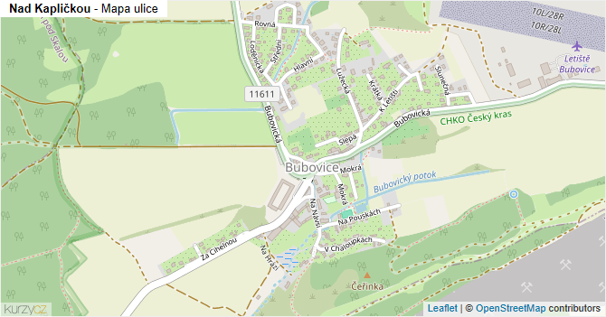 Nad Kapličkou - mapa ulice