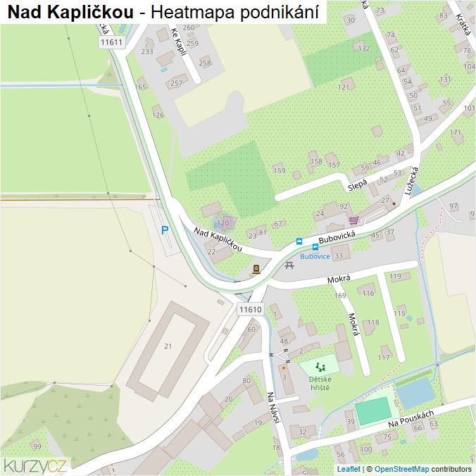 Mapa Nad Kapličkou - Firmy v ulici.