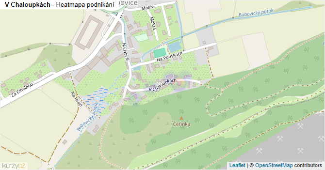 V Chaloupkách - mapa podnikání