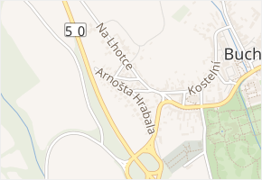 Arnošta Hrabala v obci Buchlovice - mapa ulice