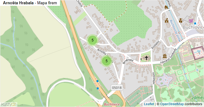 Arnošta Hrabala - mapa firem