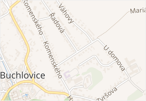 Boženy Němcové v obci Buchlovice - mapa ulice