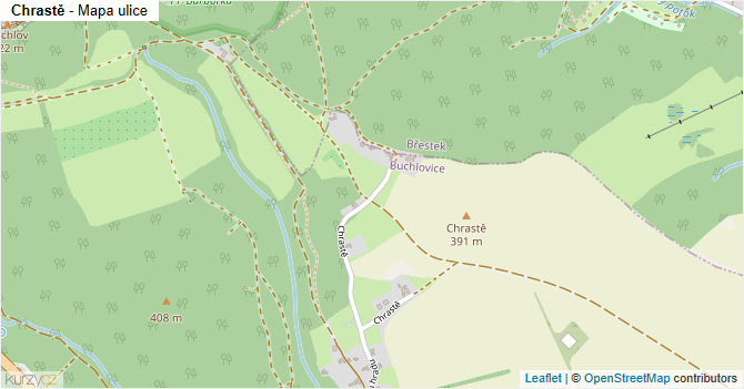 Chrastě - mapa ulice