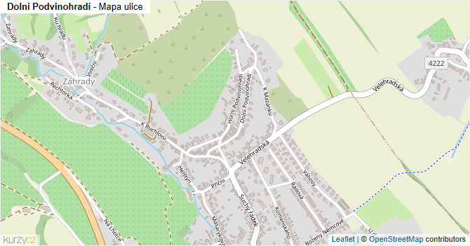 Dolní Podvinohradí - mapa ulice