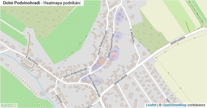 Dolní Podvinohradí - mapa podnikání