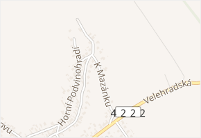 K Mazánku v obci Buchlovice - mapa ulice