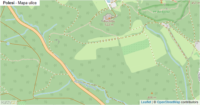 Polesí - mapa ulice