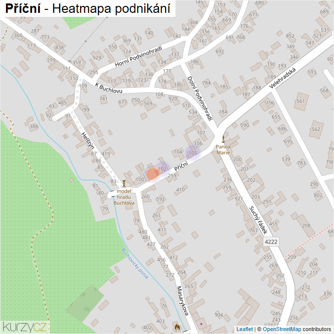 Mapa Příční - Firmy v ulici.