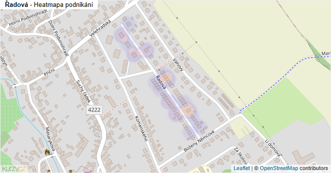 Řadová - mapa podnikání