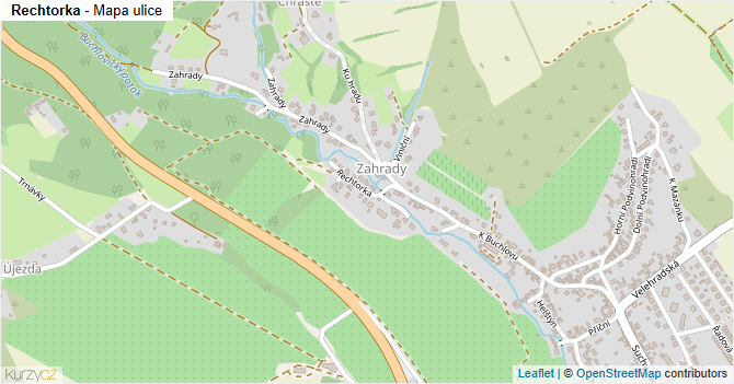 Rechtorka - mapa ulice