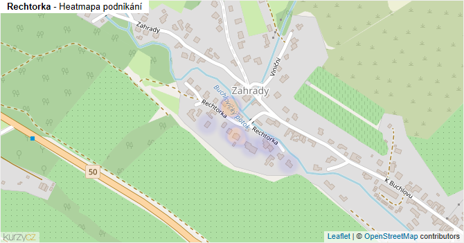 Rechtorka - mapa podnikání