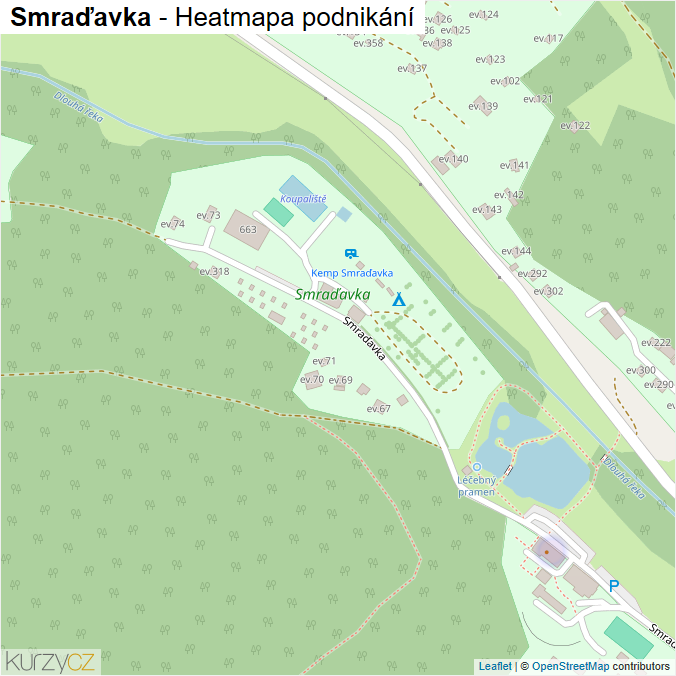 Mapa Smraďavka - Firmy v ulici.