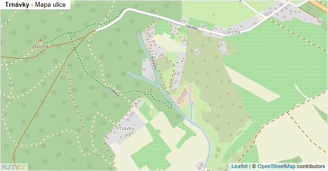 Trnávky - mapa ulice
