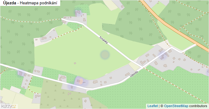 Újezda - mapa podnikání