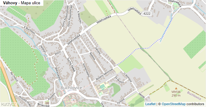 Váhovy - mapa ulice