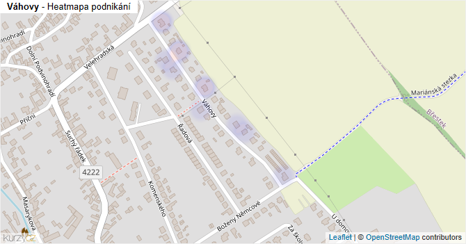 Váhovy - mapa podnikání