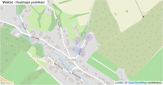 Viniční - mapa podnikání