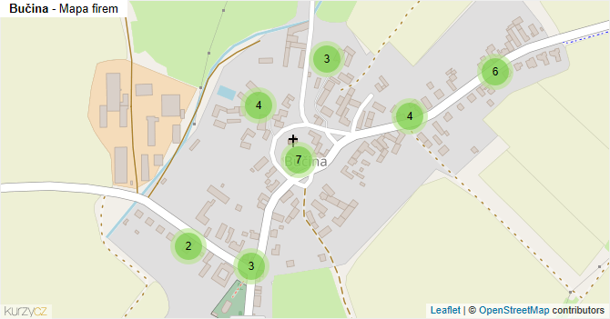 Bučina - mapa firem