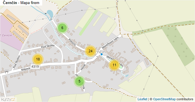Černčín - mapa firem