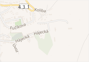 Hájek v obci Bučovice - mapa ulice