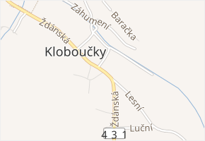 Lesní v obci Bučovice - mapa ulice