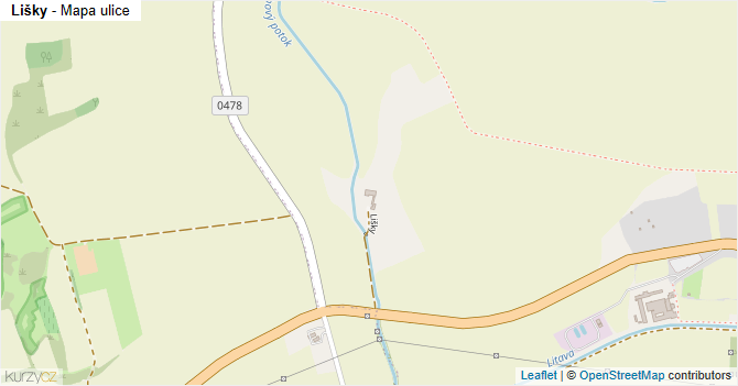 Lišky - mapa ulice
