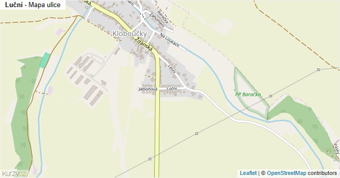 Luční - mapa ulice