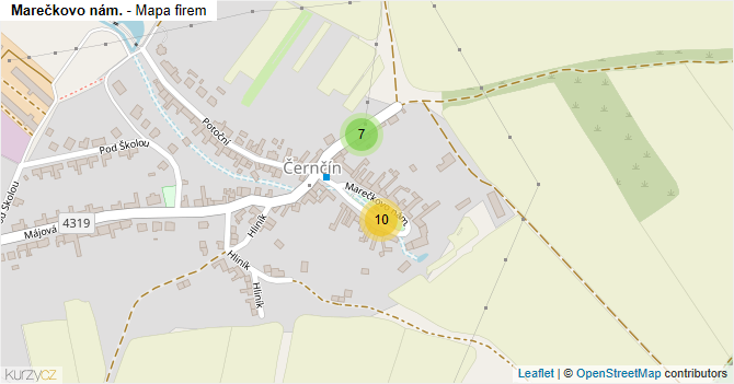 Marečkovo nám. - mapa firem