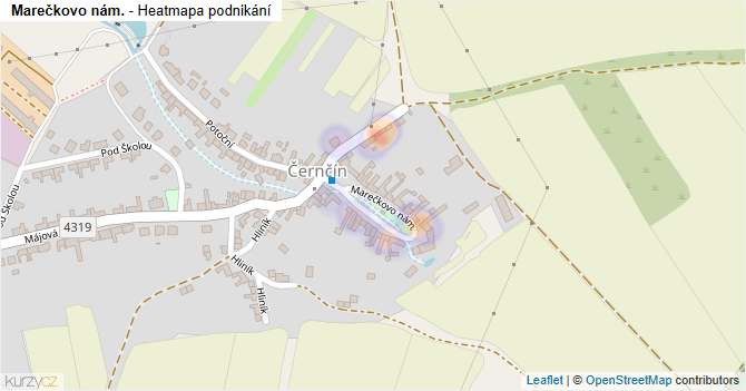 Marečkovo nám. - mapa podnikání