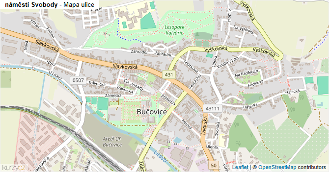 náměstí Svobody - mapa ulice