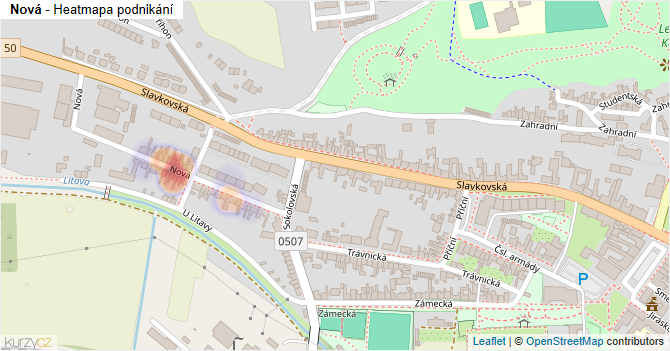 Nová - mapa podnikání