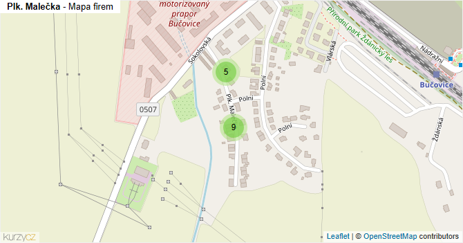 Plk. Malečka - mapa firem