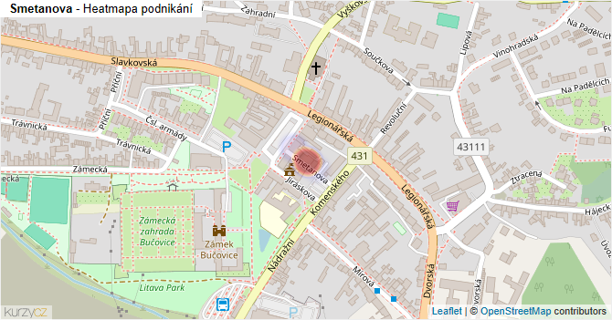 Smetanova - mapa podnikání