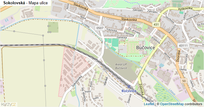 Sokolovská - mapa ulice