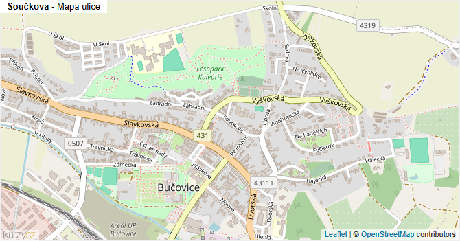 Součkova - mapa ulice