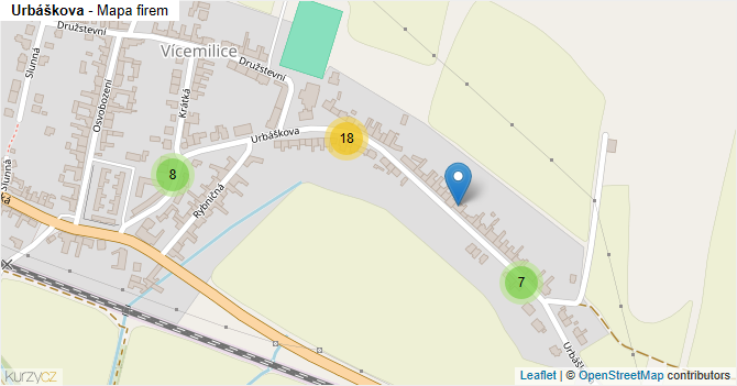 Urbáškova - mapa firem
