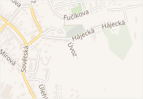Úvoz v obci Bučovice - mapa ulice