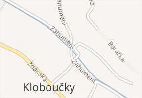 Záhumení v obci Bučovice - mapa ulice