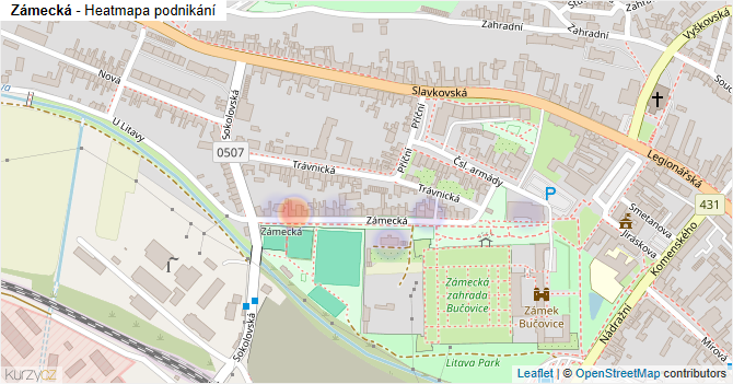 Zámecká - mapa podnikání