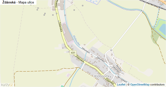 Ždánská - mapa ulice