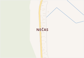 Nečas v obci Budčeves - mapa části obce