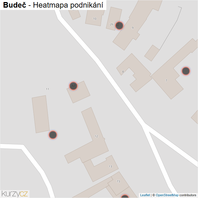 Mapa Budeč - Firmy v obci.