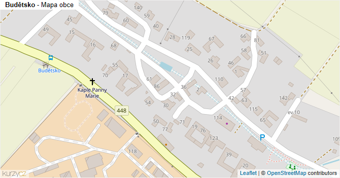 Budětsko - mapa obce