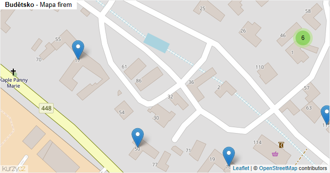 Budětsko - mapa firem