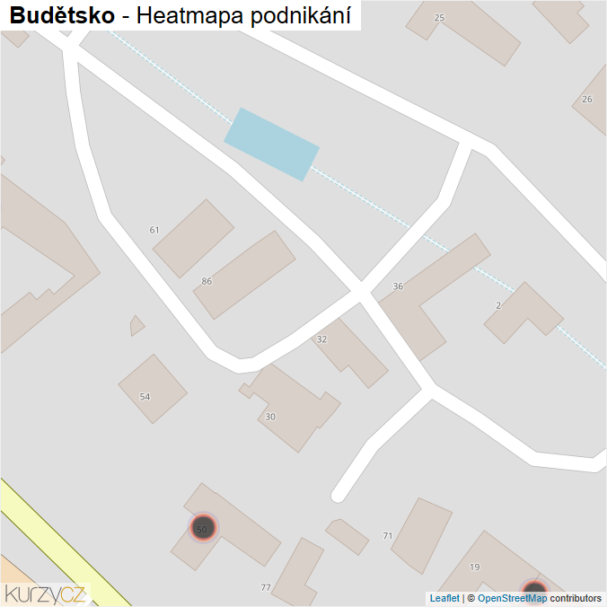 Mapa Budětsko - Firmy v obci.
