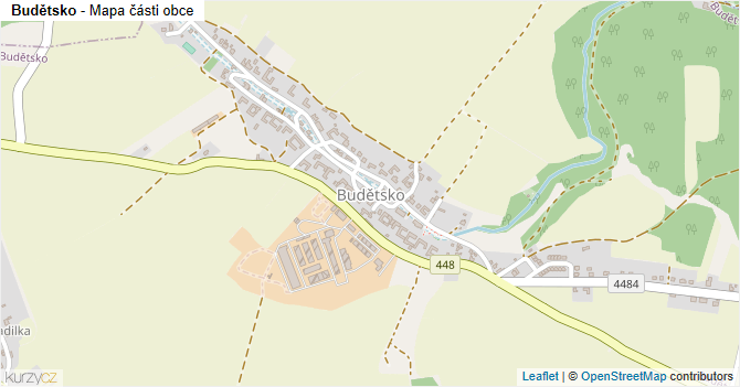 Budětsko - mapa části obce