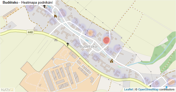 Budětsko - mapa podnikání