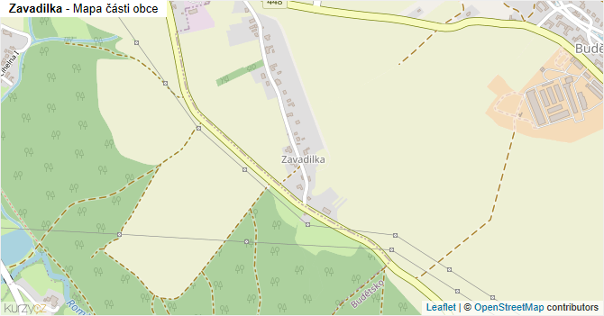 Zavadilka - mapa části obce