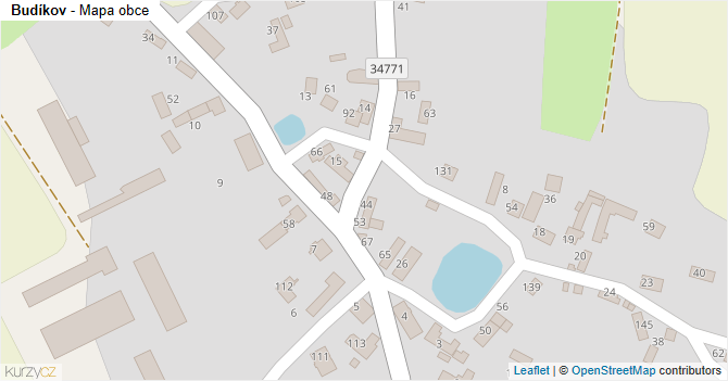Budíkov - mapa obce