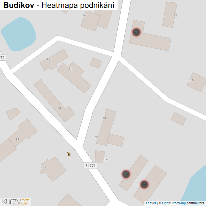 Mapa Budíkov - Firmy v obci.